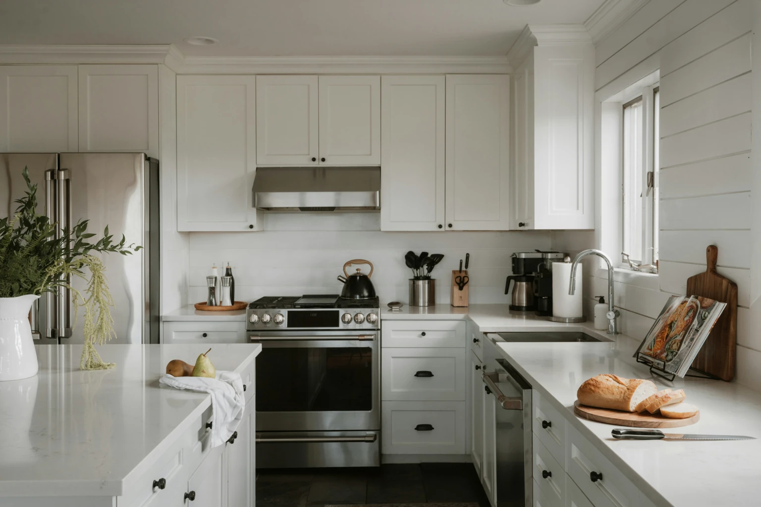 A styled kitchen